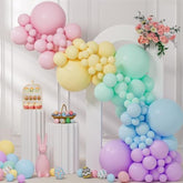 145Pcs Pastel Balloons Different Sizes 18" 12" 10" 5" Latex Balloon Garland Arch Kit For Birthday Rainbow Party Baby Shower Easter Party Decorations
