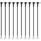 Dc Power Pigtail Cable, 10-Pack 5.5Mm X 2.1Mm 90 Degree Right Angle Dc Barrel Male Plug Jack Connector To Bare Wire Power Supply Adapter Repair Cord For Cctv Surveillance Security Camera Led Strip