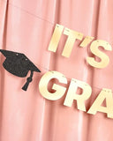 It's Giving Graduated Banner Gold Foil 6ft | Grad Party Decor