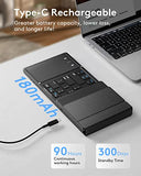 Foldable Bluetooth Keyboard With Touchpad, Full-Size Wireless Folding Portable Travel Keyboard For Ios Android Windows Mac Os, Support 3 Devices (Bt5.1 X 3), Black