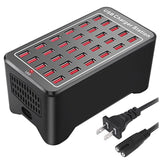 30 Port 150W(30A) Usb Charging Station - Multi Port Usb Hub With Smart Detect For Smartphones, Tablets And Other Electronics