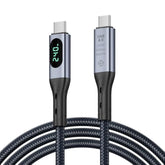 Usb4 Cable With Led Display,Supports 8K Video,Max 40Gbps Data Transfer,240W Usb C To Usb C Charging Cable,Compatible With Lphone 16,Macbook,Thunderbolt 3,Monitor,Docking Stations(3.3Ft)