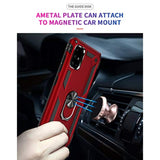 Heavy Duty Armor Case for Samsung Galaxy A51 4G Phone, 360 Metal Rotating Ring Kickstand Holder Magnetic Car Mount, Shockproof Full Body Cover with Anti-Fingerprint Soft Silicone Material, Blue