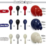 Navy Blue Red Balloon Garland Double Stuffed Red White Blue Balloons Nude Cream Sand Latex Arch Kit For Birthday Baby Shower Patriotic Baseball Nautical Graduation Veterans Day Party Decorations