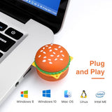 32Gb Usb Flash Drive Hamburger-Shaped, Borlterclamp Novelty Usb Drive Thumb Drive Memory Stick For External Data Storage