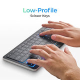 Clvx S Windows | Compact Touch On Keys & Gestures Ai Keyboard | Bluetooth & Usb-C | Low-Profile Silent Scissor Keys | Interactive Rgb | Aluminum Chassis | Compatible With Windows/Linux/Android