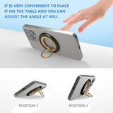 Magnetic Phone Ring Holder For Magsafe Pop Socket,?Two-Sided Magnetic? 360° Rotation Magnetic Phone Grip For Iphone 16/15/14/13/12 Series/Samsung/Google,Pop Socket For Iphone (Black)