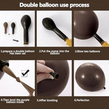 Dark Brown Balloon Garland Kit – 18" 12" 5" Chocolate & Coffee Boho Party Decor