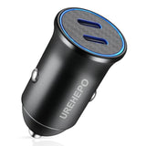 Usb C Car Charger, 40W Pd Dual Ports Fast Charging Car Adapter, Type C Compact Car Charger Compatible With Iphone 14 13 12 11 Pro Max, Ipad Pro, Samsung Galaxy S22 S21 S10 Plus, And More
