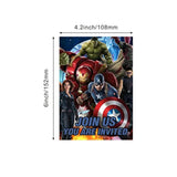 24Pcs Superhero Birthday Invitations,Superhero Party Invitations, Superhero Birthday Party Supplies Decoration (Invitations 24Pcs)