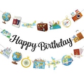 Travel Themed Party Decorations Adventure Time Birthday Decorations Included Happy Birthday Banner Around The World Party Decorations Travel Decorations For Party