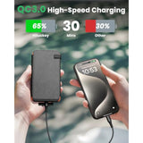 Solar Charger 25000Mah, Outdoor Usb C Portable Power Bank With 4 Solar Panels, 3A Fast Charge External Battery Pack With 3 Usb Outputs Compatible With Smartphones, Tablets, Etc.