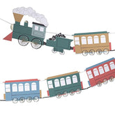 Meri Meri Trains Party Banner (Pack of 1), 10' Party Garland Including Excess Cord