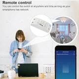 10A Wireless Smart Switch, Wi-Fi Light Switch Compatible With Alexa & Google Home & Smartthings, Fcc Certified, No Hub Required Support Diy Module(4 Pack)