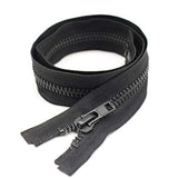 #10 24 Inch Black Nickel Separating Jacket Zipper Large Y-Teeth Metal