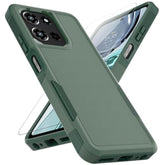 For Motorola Moto G 2025 Case: Dual Layer Protective Heavy Duty Cell Phone Cover Shockproof Rugged With Hd Screen Protector - Military Protection Bumper Tough - Motorola Moto G 2025, Dark Green