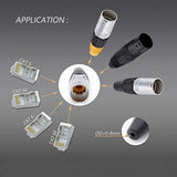 10Pcs Rj45 Waterproof Panel Connector,Cat5E Ethernet Feed-Through Female Socke