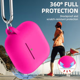 Compatible With Airpods 4 Case(2024), Soft Silicone Protective Cover For Apple Airpods 4, With Keychain, Cleaning Kit & Anti-Loss Strap, Airpods 4Th Generation Case For Women Men, Rose Pink