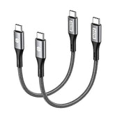 240W 100W Short Usb C To Usb C Cable (1Ft, 2 Pack), Fast Charging Usbc Type C Cord Compatible For Iphone 16/16Plus/16Pro/Max, Macbook Pro/Air, Ipad Pro/Air/Mini, Samsung, Pixel, Laptop