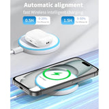 Magnetic Wireless Charger For Iphone 16 15 14 13 12 Series/Airpods 3/2/Pro 2/Pro - With 20W Power Adapter, 15W Wireless Mag-Safe Charging Pad And 6 Ft Usb-C To C Cable