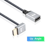 4K Hdmi Extension Cable 90 Up Angled Degree Hdmi Male To Female Extension Cabl