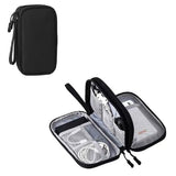 Electronic Organizer Bag, Waterproof Portable Travel Cable Storage Bag, Multifunctional Cord Storage Case For Usb Drive, Dard Drive, Power Bank, Charger, Mouse, Usb Cable, Headphones - Black