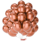 50pcs Metallic Copper Balloons 12 Inch Chrome Balloons for Fall Baby Shower Party Decor