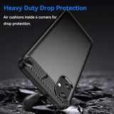 For Galaxy A05 Case: With 2Pcs Screen Protector Shock-Absorption Flexible Tpu Rubber Protective Cover For Samsung Galaxy A05 Phone Case(Black)