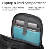 17 Inch Laptop Backpack For Travel Water Resistant College Backpack For Men/Women Laptop Bag With Usb Charging Port,Black