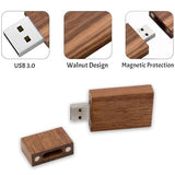 32Gb Wood Flash Drive 3.0 5 Pack, Rectangle Walnut Wooden Thumb Drive 32 Gb Usb Stick Gig Stick Usb3.0 Memory Stick Jump Drive For Backup Picturs/Videos Ideal Gift (5Pcs / Walnut)