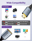 Mini HDMI to HDMI Adapter Cable, 8K@60Hz/4K@120Hz, HDR Gold-Plated 7 inch High-Speed Mini HDMI Male to HDMI Female 48Gbps Cord for Camera, Raspberry