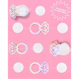 Iridescent Engagement Ring Garland - 4 Pcs, 12' | Bachelorette Decorations, Tying The Knot Bride Bach Decor, Engagement Party Photo Booth Backdrop, Proposal Supplies