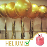 6PCS 22" Gold 4D Foil Balloons with Ribbon – Party Decor for Birthday, Wedding & More