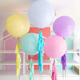 24Pcs Pastel Balloons 18 Inch Large Big Round Jumbo Latex Balloons For Easter Birthday Wedding Baby Shower Decorations, Tassels Not Included