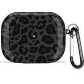 For Airpods 3Rd Gen Case Leopard Women, Cute Cheetah Print Airpod 3Rd Generation Shockproof Protective Cover Skin Shell Girls With Keychain For Apple Ipod Gen 3Rd Case - Black/Grey Leopard