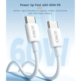 Usb C To Usb C Cable 3-Pack (3Ft+6.6Ft+10Ft), 60W Type C To C Cable Fast Charging Cords Compatible With Iphone 16 Pro Max/16 Plus/15 Pro Max, Samsung S25 Ultra/S24/23, Ipad Pro, Macbook Pro/Air