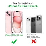 Heavy Duty Tough Rugged Protection Case for iPhone 15 Plus - Black