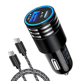 Car Charger Fast Charge 30W Usb C Car Adapter,Type C To C Cable For Google Pixel 10 Pro Xl/Fold 9 Pro,8A 8 7A 7 6A 6 5 4A 3A 4 3 2 Xl,Samsung Galaxy S25 A17 S24 S23 S22 S21 Ultra S20 A12 A32