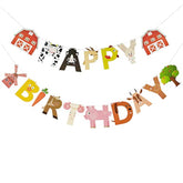 Farm Animals Birthday Banner – Farm Animal Themed Baby Shower and Birthday Party Decorations