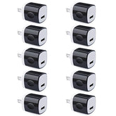 Wall Adapter 10 Pack, 1A 5V Single Port Charger Power Usb Plug Charging Cube Block Box Compatible Iphone 14 13 12 Se 11, Galaxy S23 Ultra S22 S21 Fe S10E S9 A13 A03S A71 A51 Note20 Google 8A 7A