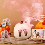 Gender Reveal Pumpkin Decoration 7.9 Inch Fall Pumpkin Baby Shower Table Centerpieces He Or She Gender Reveal Table Centerpieces For Autumn Thanksgiving Baby Shower Birthday Party Supplies