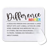Funny Inspirational Mouse Pad Gifts - Difference Maker Definition - Non-Slip Mousepad With Stitched Edge - Rectangular Mouse Mat For Work Laptop - Thank You Gifts For Boss, Leader, Coworker