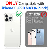 For Iphone 13 Pro Max Waterproof Case - Shockproof Dustproof Phone Case With Screen Protector For Iphone 13 Pro Max, Full Body Protective Case For Iphone 13 Pro Max Cover 6.7'' Black