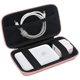 Carrying Case ?For Apple Magsafe Charger Battery Pack, Hard Travel Organize Bag For Mag Safe Magnetic Power Bank For Iphone 13/13 Pro, Extra Mesh Pocket Fits Power Adapter Cable, Rose Gold