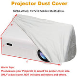 Projector Dust Cover Nylon Stretchy Outdoor Movie Video Projector Covers For Ceiling Mounted Universal Projectors Storage Bag Case Protective Covers (1Pcs-White)