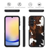 For Samsung Galaxy A16 5G Phone Case, Military Grade Heavy Duty 3-Layer Shockproof Drop Protective Cover For Samsung Galaxy A16 5G, Brown Cow Print