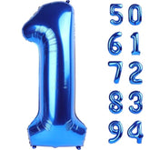 40 Inch Navy Blue 1 Balloon For First Birthday, Blue One 1St Number Balloon Birthday Decorations For Boy Man Toddler Baby, 10Th 21St, Giant Number 1 Balloon