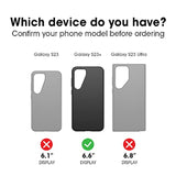 OtterBox Galaxy S23+ Symmetry Series Case - Black, Ultra-Sleek, Wireless Charging Compatible, Raised Edges Protect Camera & Screen