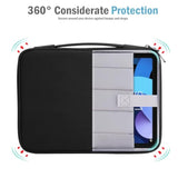 13 Inch Tablet Sleeve For Ipad Air 13" M3 2025, Ipad Pro 13"/12.9", Galaxy Tab S9/S10 Plus/S9 Fe+/S9 Fe Plus 12.4", Remarkable Paper Pro 11.8", Protective Bag With Pockets, Black