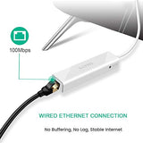 Ethernet Adapter For Chromecast Ultra/Audio/1/2 - With 3-Port Usb Hub & Power Passthrough - Add Wired Internet, Thumb Drives & More - (Micro Usb To Rj45)